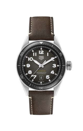 TAG Heuer Autavia Isograph Calibre 5 Stainless Steel / Black / Leather